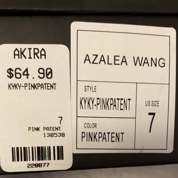 Akira AZALEA WANG ON THE CLOCK STILETTO BOOTIE IN PINK PATENT - Picture 9 of 9